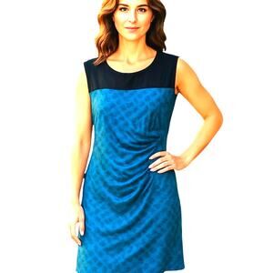 Signature collection 1X Women's Green Black Sleeveless Dress Plus Size 14W 16W